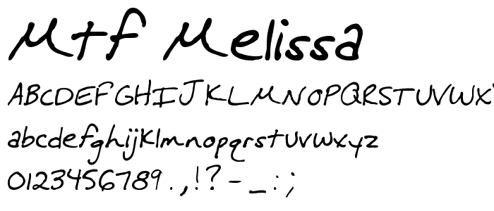 MTF Melissa font